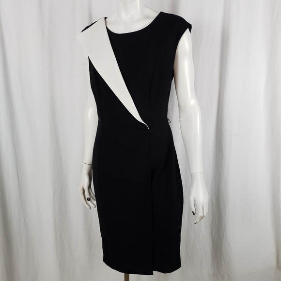 Calvin Klein Dresses & Skirts - Calvin Klein Dress 10 Sailor Sheath Wrap Black